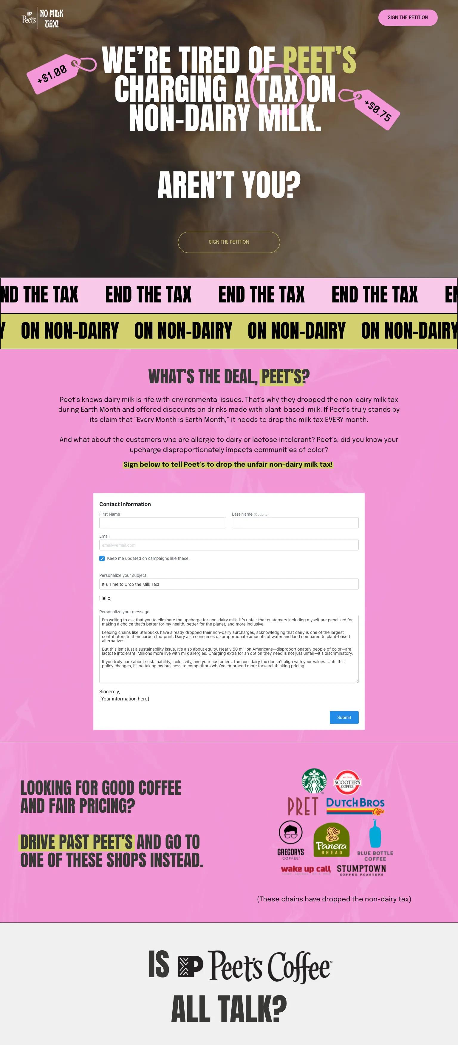 Peet's Coffee screenshot