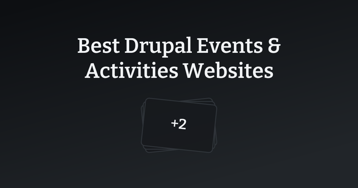 Best Drupal Events & Activities Websites with count