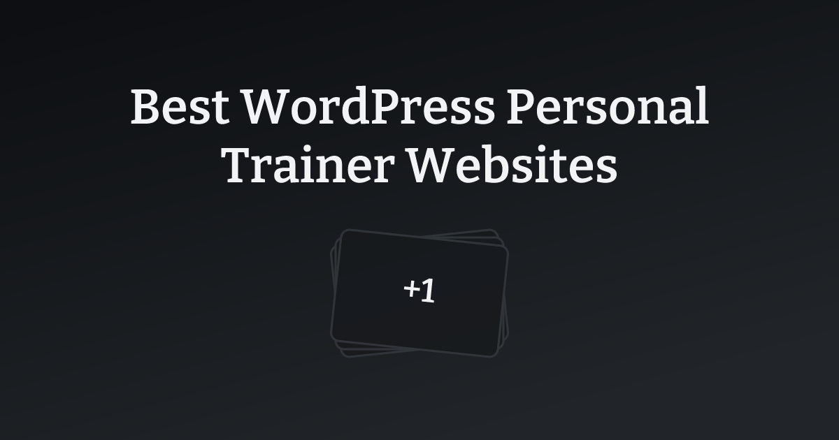 Best WordPress Personal Trainer Websites with count