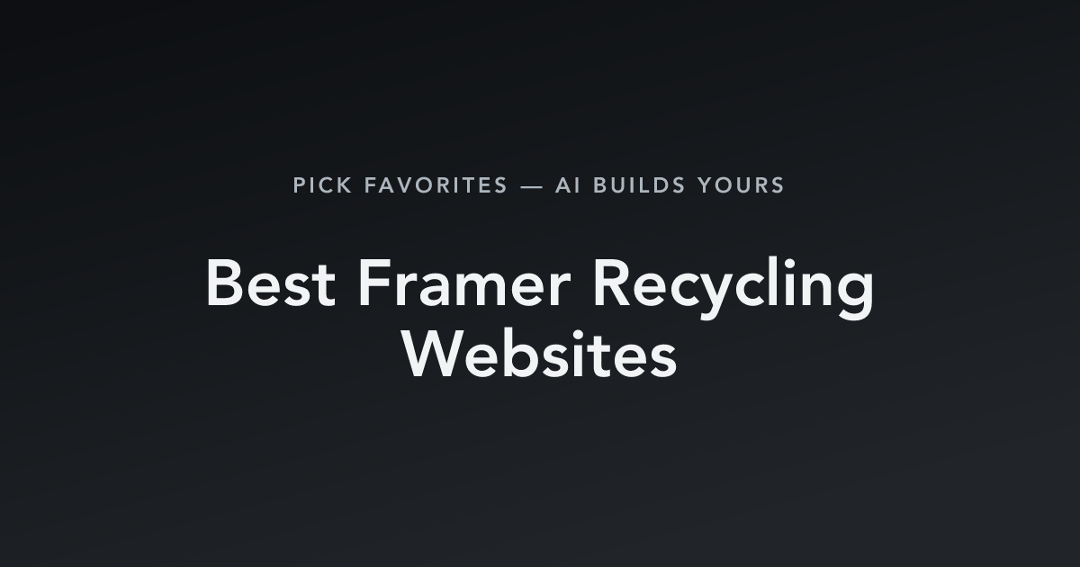 Best Framer Recycling Websites with count