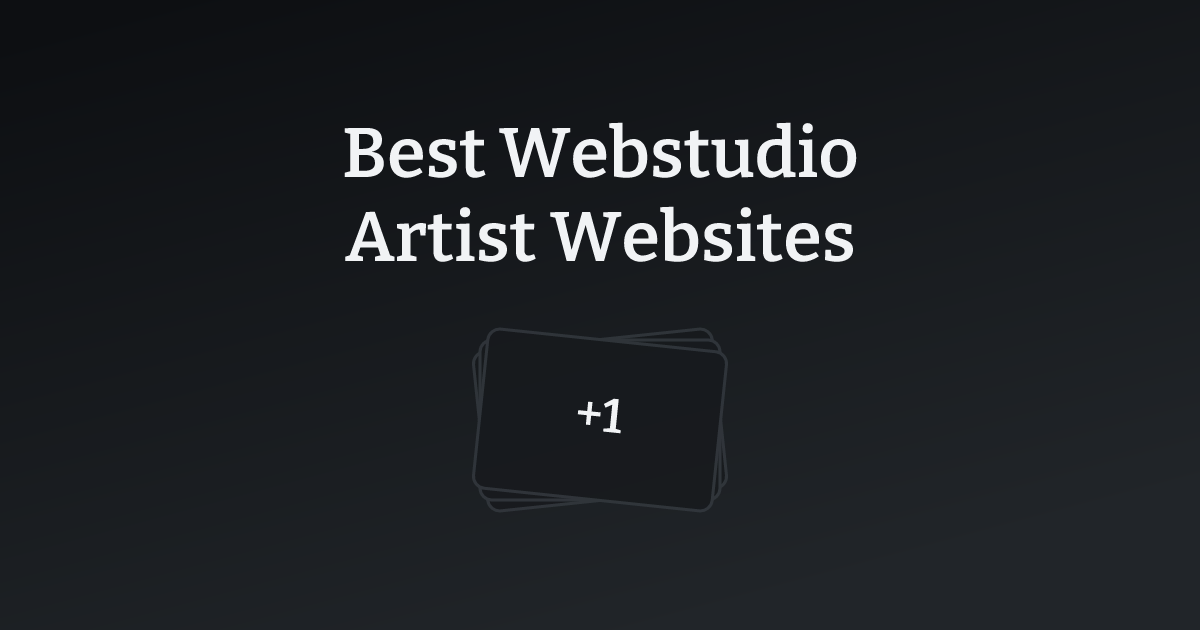 Best Webstudio Artist Websites with count