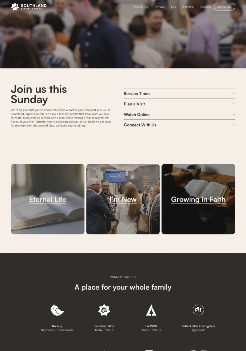 Southland Baptist Church screenshot