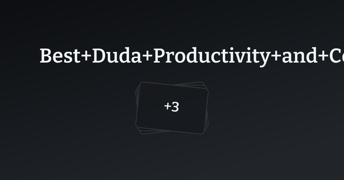 Best Duda Productivity and Collaboration Templates with count