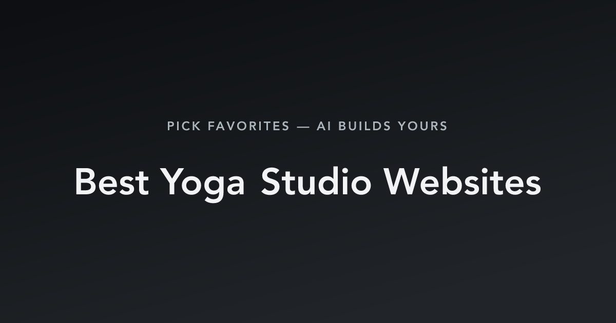 Best Yoga Studio Websites with count