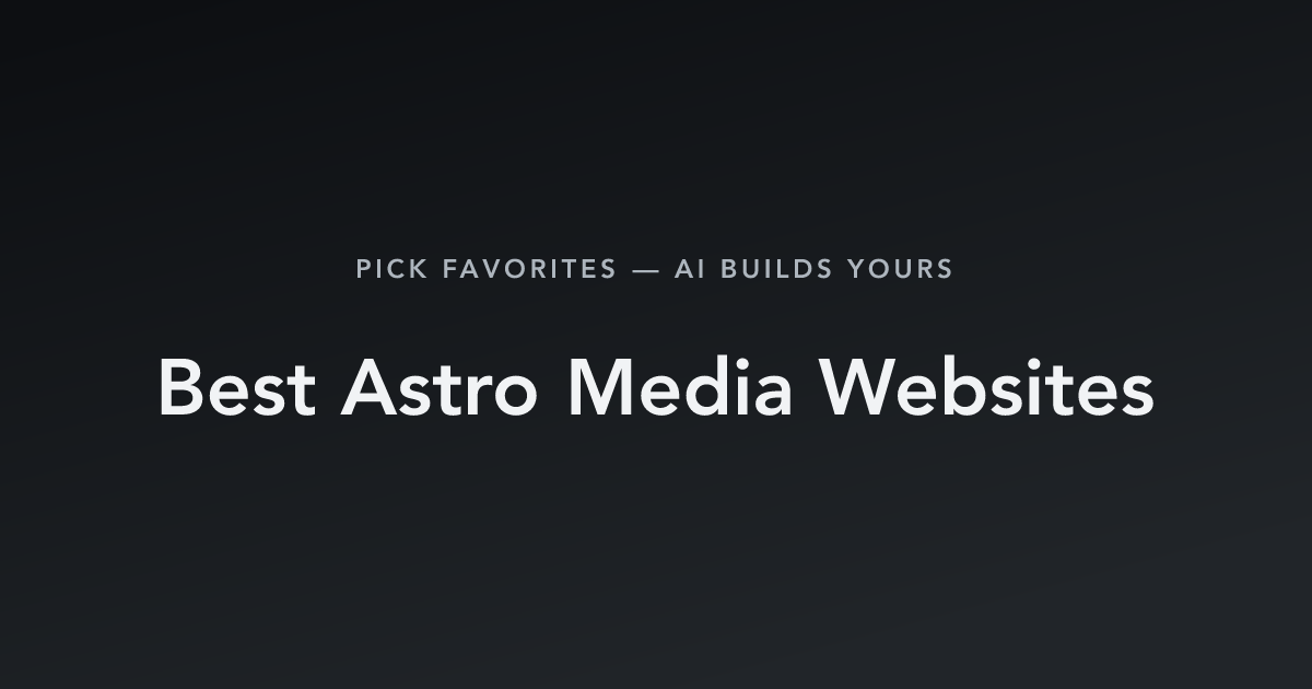 Best Astro Media Websites with count