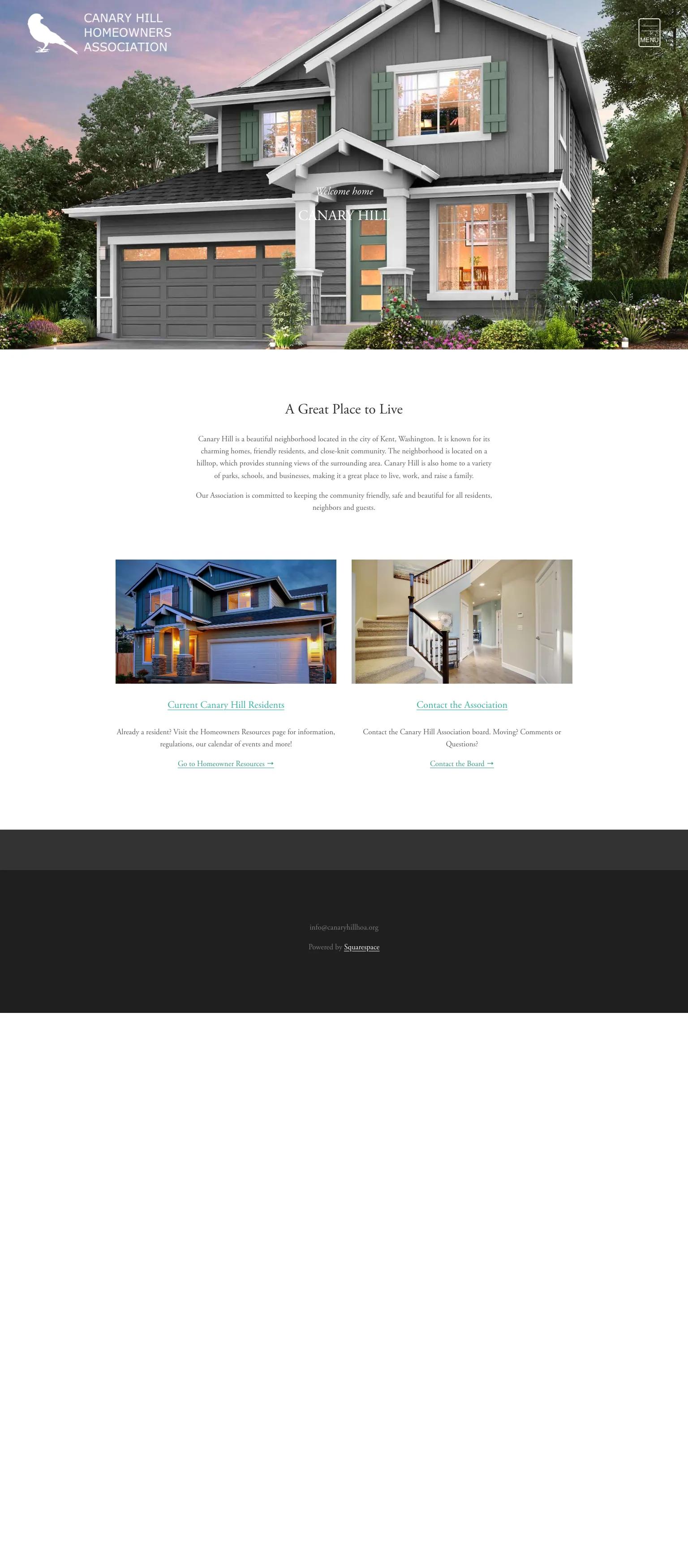 Canary Hill HOA screenshot