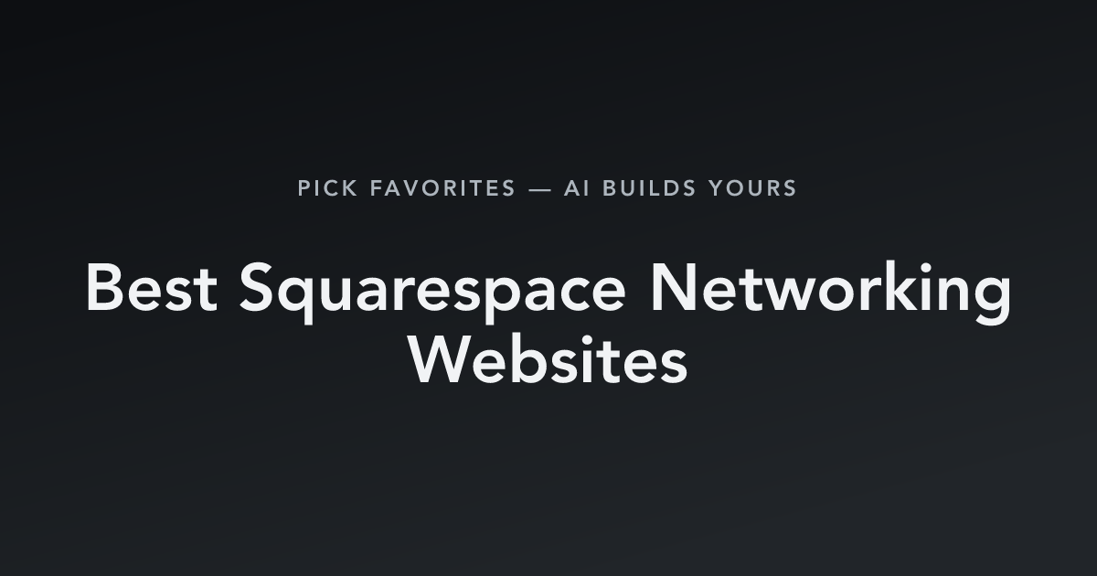 Best Squarespace Networking Websites with count