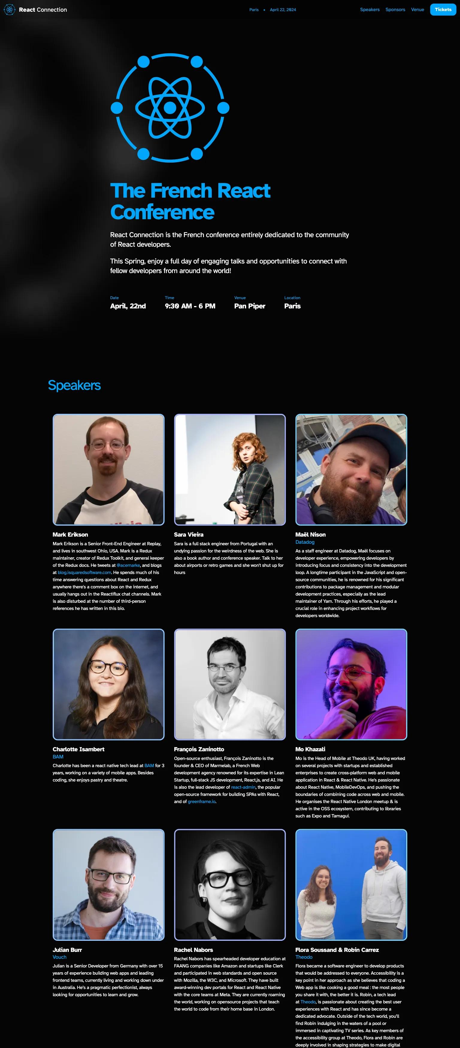 React Connection screenshot