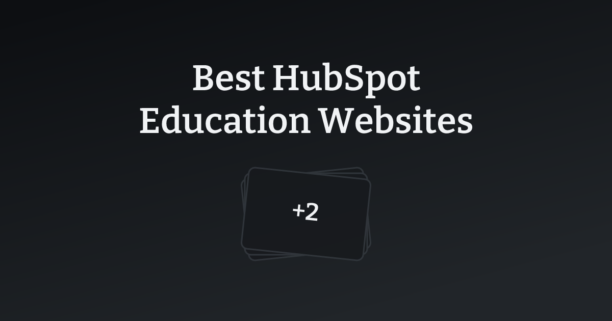 Best HubSpot Education Websites with count
