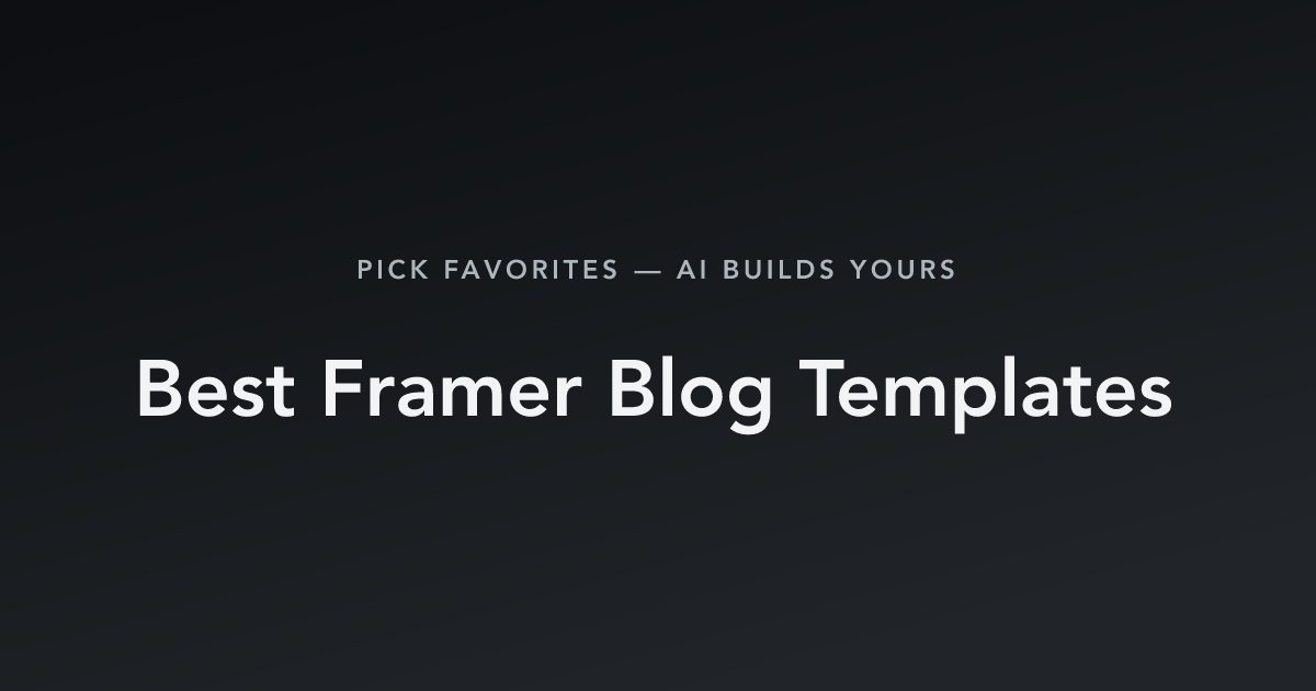 Best Framer Blog Templates with count