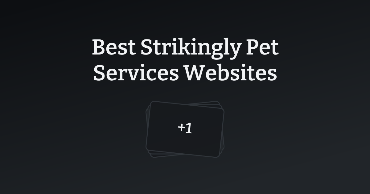 Best Strikingly Pet Services Websites with count