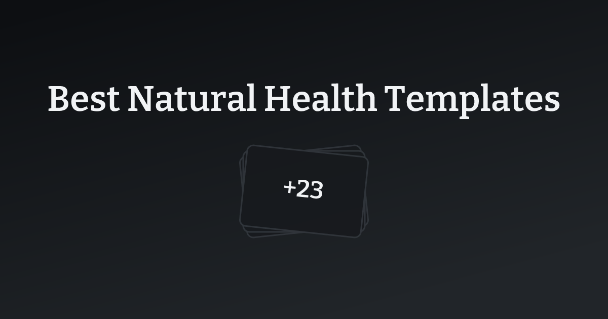 Best Natural Health Templates with count