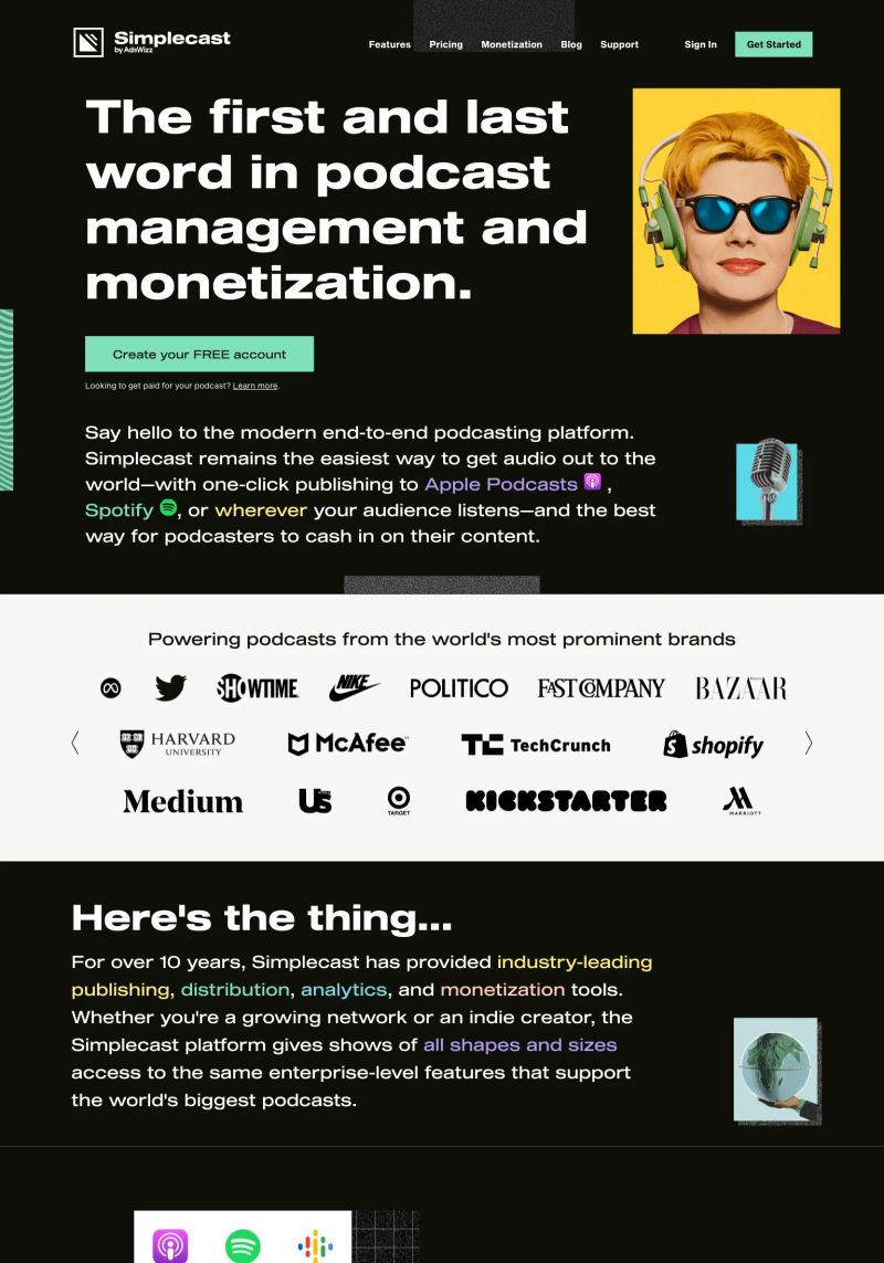 Simplecast screenshot