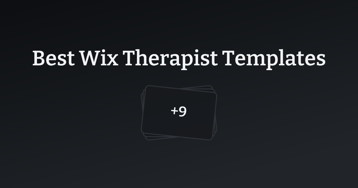 Best Wix Therapist Templates with count