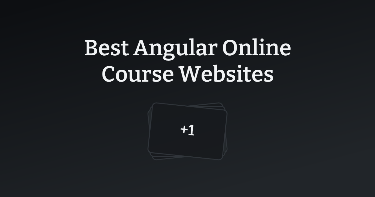 Best Angular Online Course Websites with count
