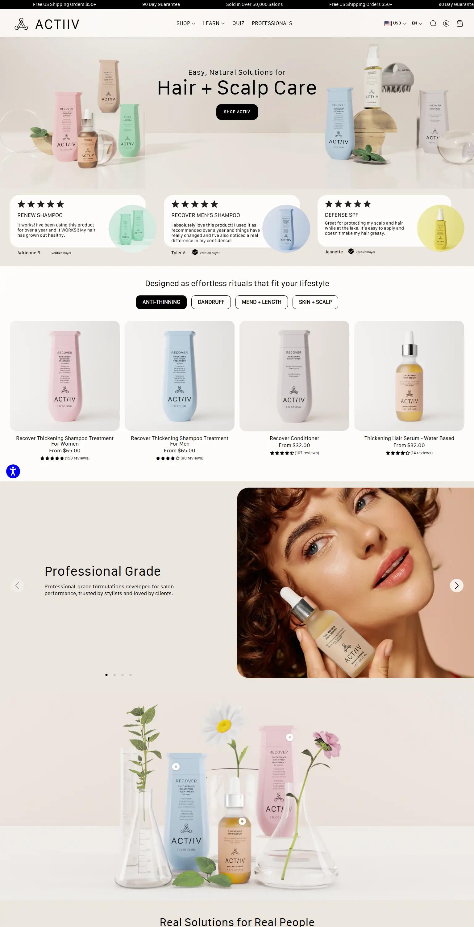 Actiiv Hair Science screenshot