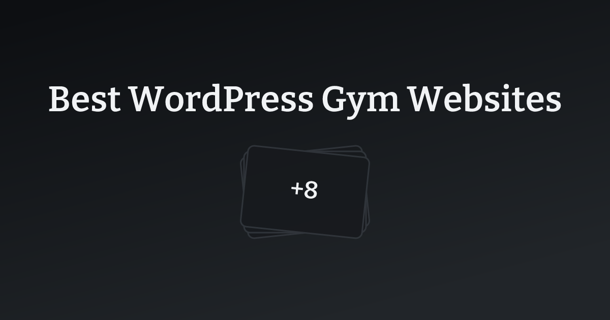 Best WordPress Gym Websites with count