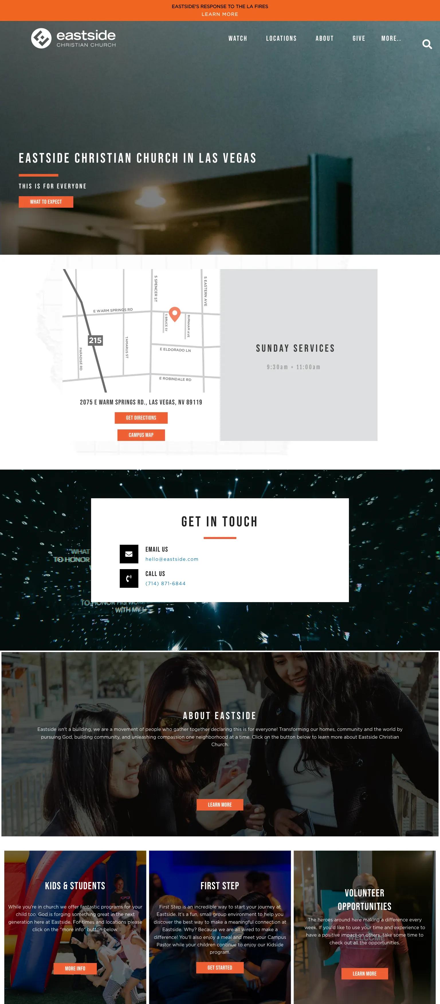 Eastside Christian Church in Las Vegas screenshot