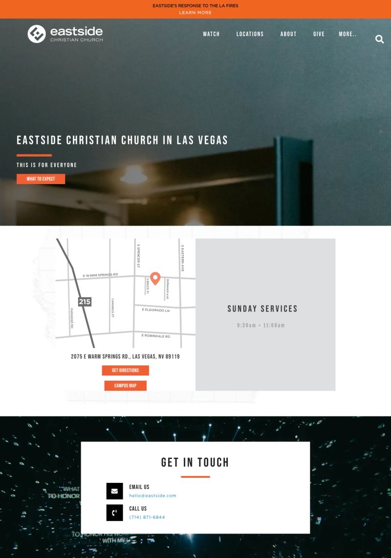 Eastside Christian Church in Las Vegas screenshot