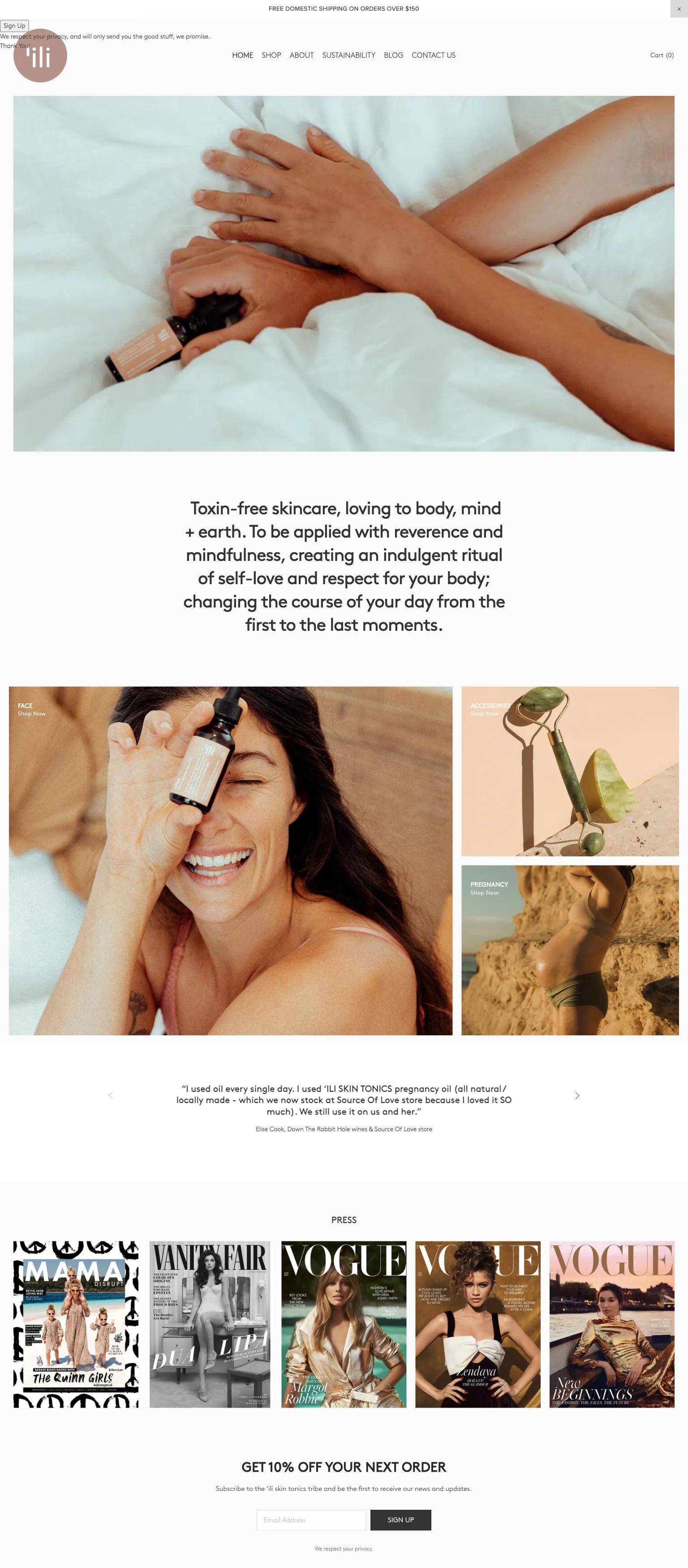 ILI SKIN TONICS screenshot