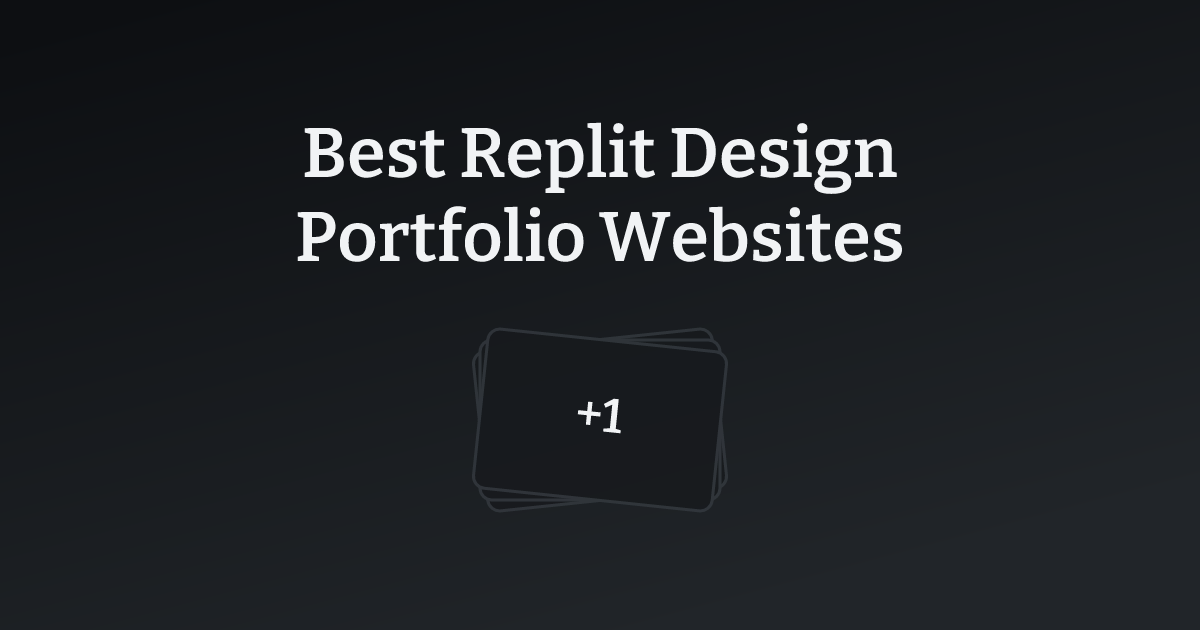 Best Replit Design Portfolio Websites with count