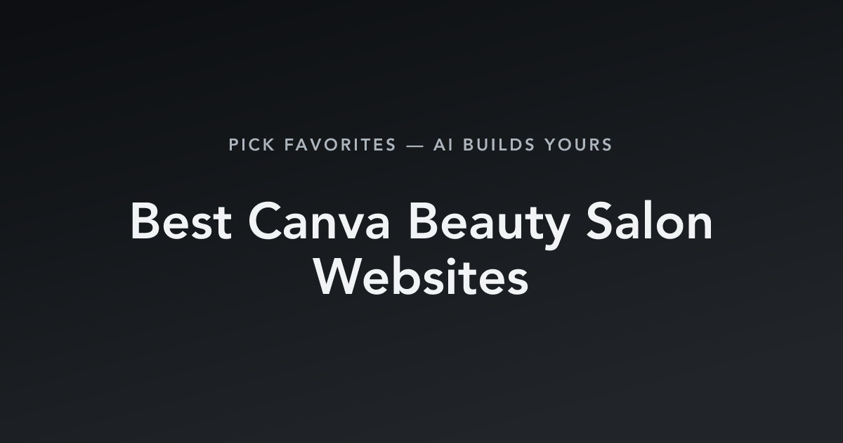 Best Canva Beauty Salon Websites with count