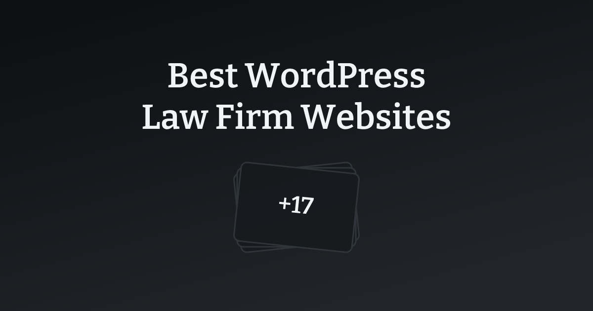 Best WordPress Law Firm Websites with count