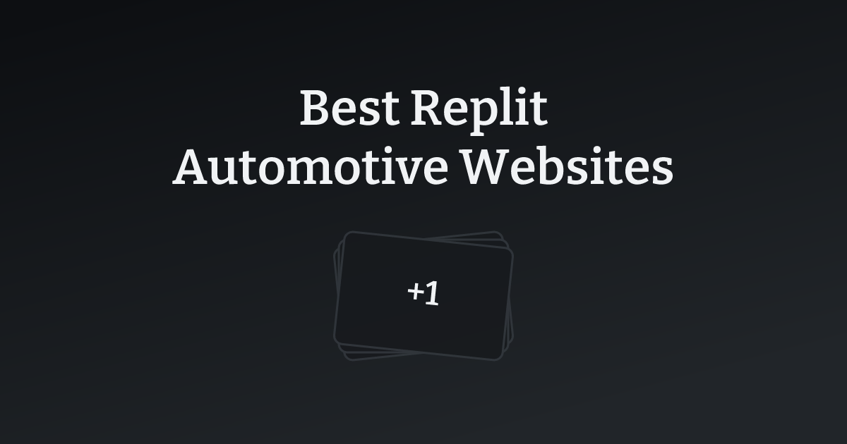 Best Replit Automotive Websites with count