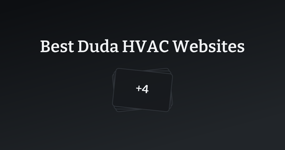Best Duda HVAC Websites with count