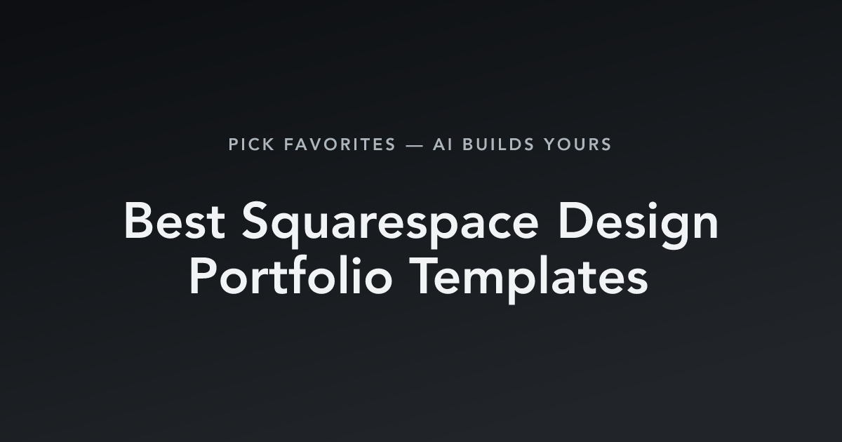 Best Squarespace Design Portfolio Templates with count