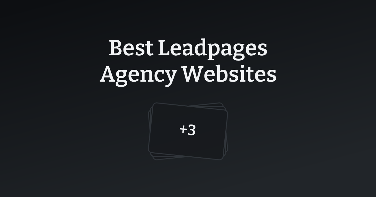 Best Leadpages Agency Websites with count