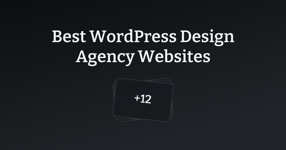 Best WordPress Design Agency Websites with count