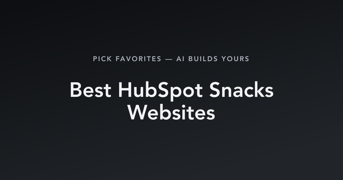 Best HubSpot Snacks Websites with count
