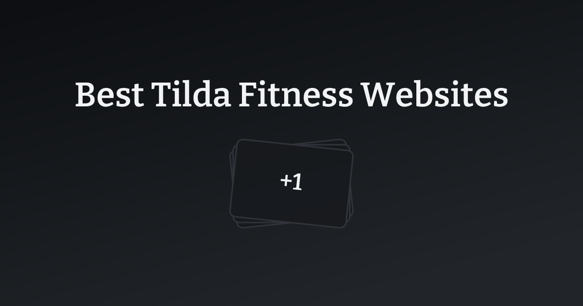 Best Tilda Fitness Websites with count