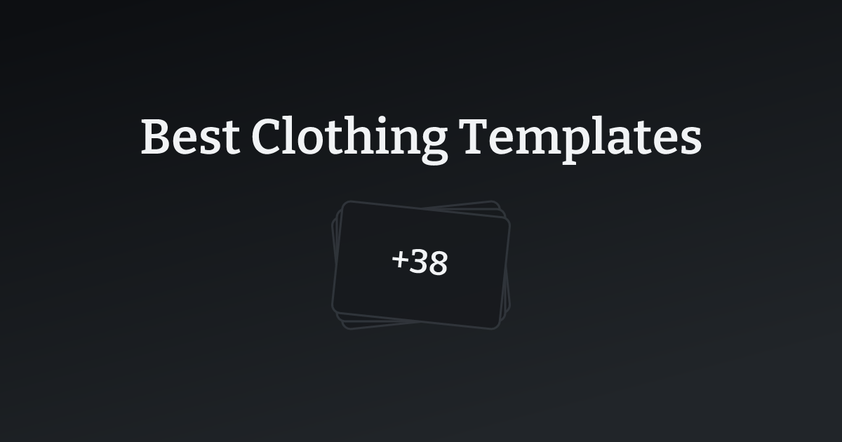 Best Clothing Templates with count