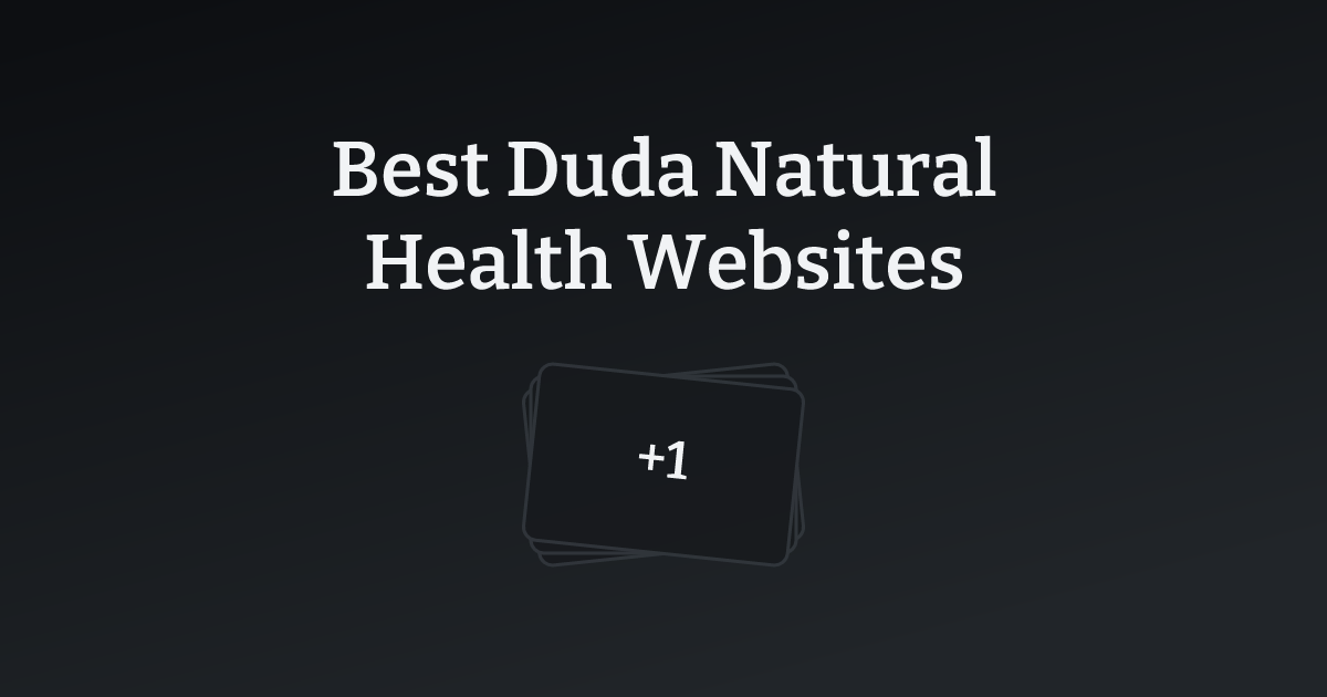 Best Duda Natural Health Websites with count