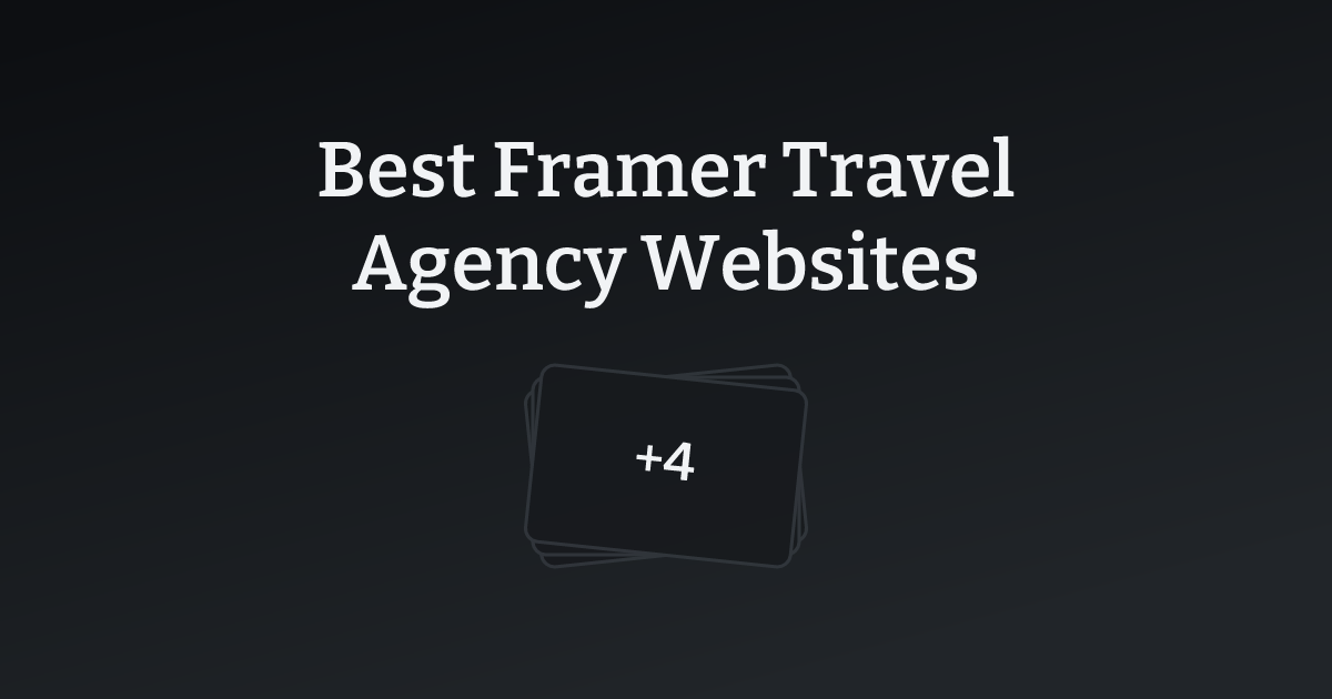 Best Framer Travel Agency Websites with count