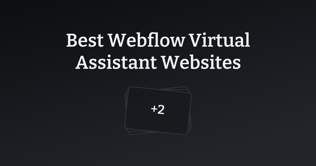 Best Webflow Virtual Assistant Websites with count