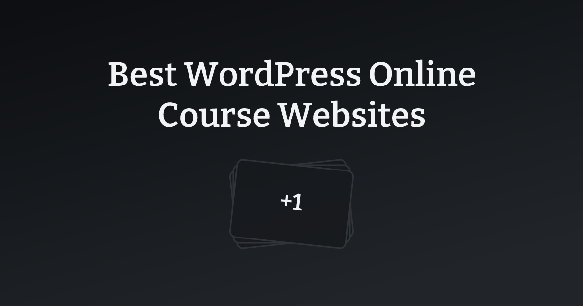 Best WordPress Online Course Websites with count