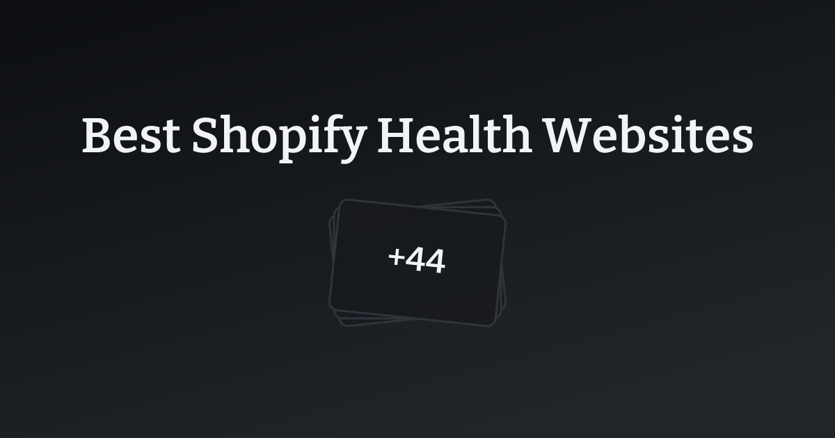 Best Shopify Health Websites with count
