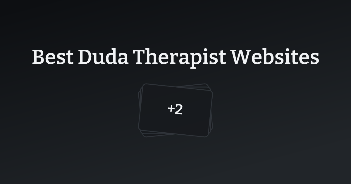 Best Duda Therapist Websites with count
