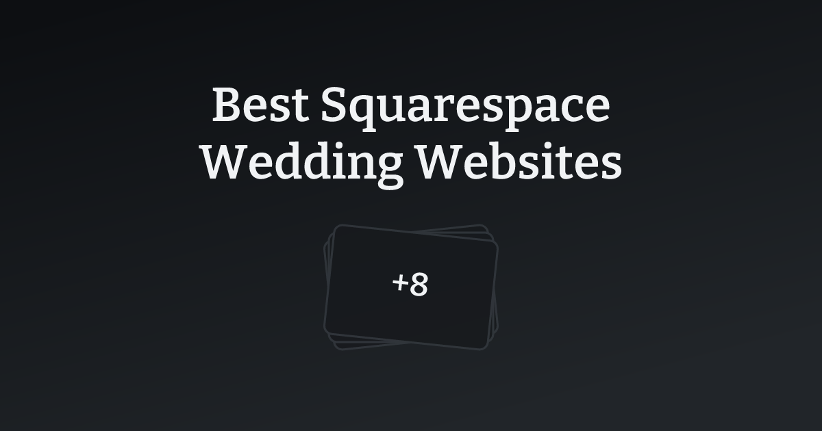 Best Squarespace Wedding Websites with count