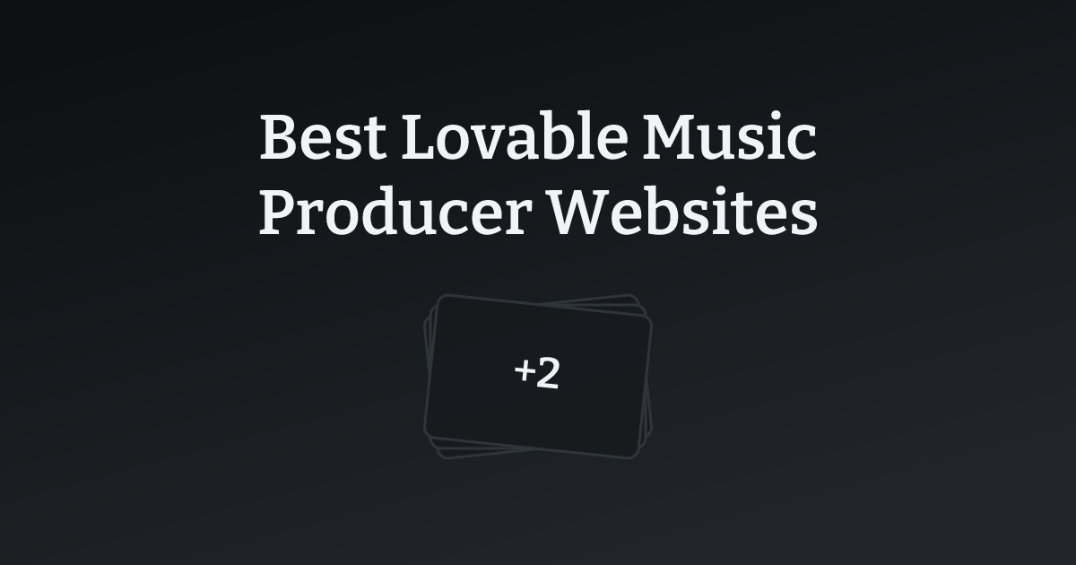 Best Lovable Music Producer Websites with count