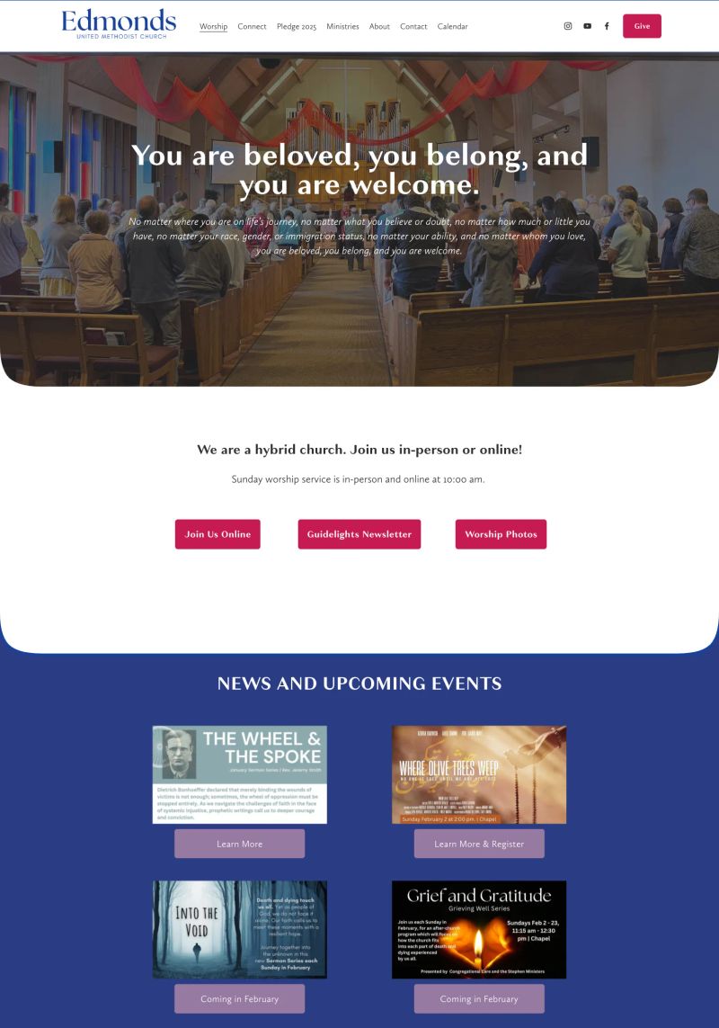 Edmonds United Methodist Church screenshot