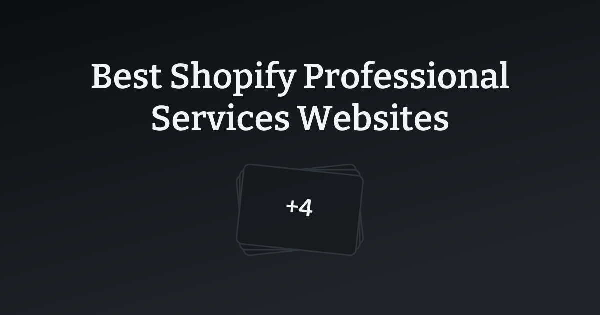 Best Shopify Professional Services Websites with count