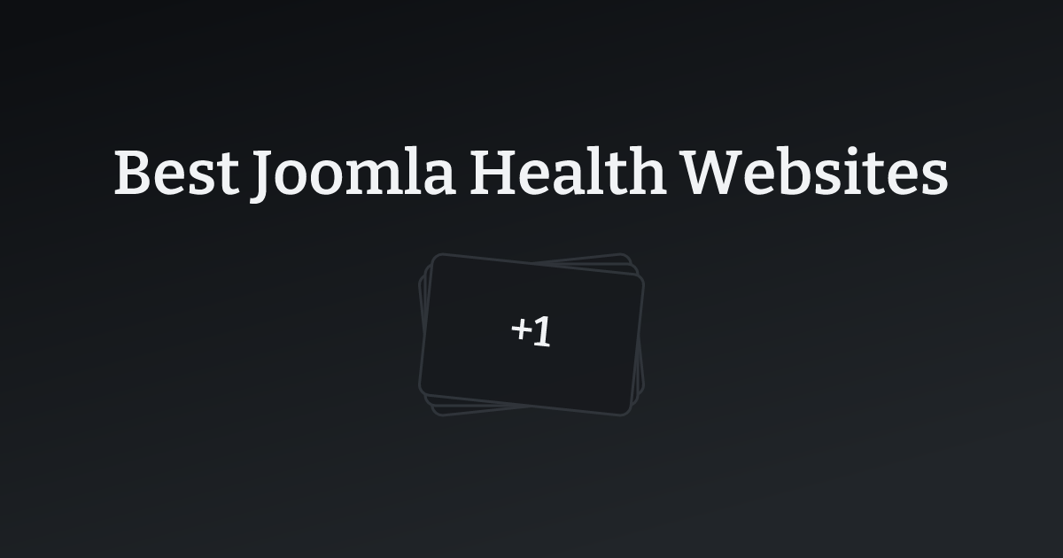 Best Joomla Health Websites with count