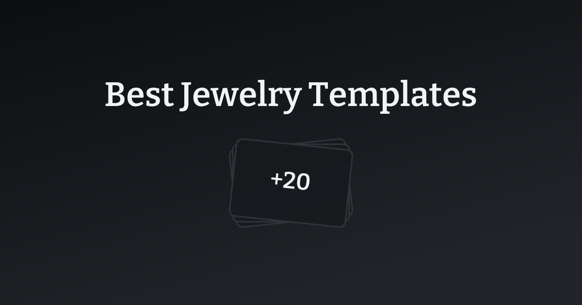 Best Jewelry Templates with count