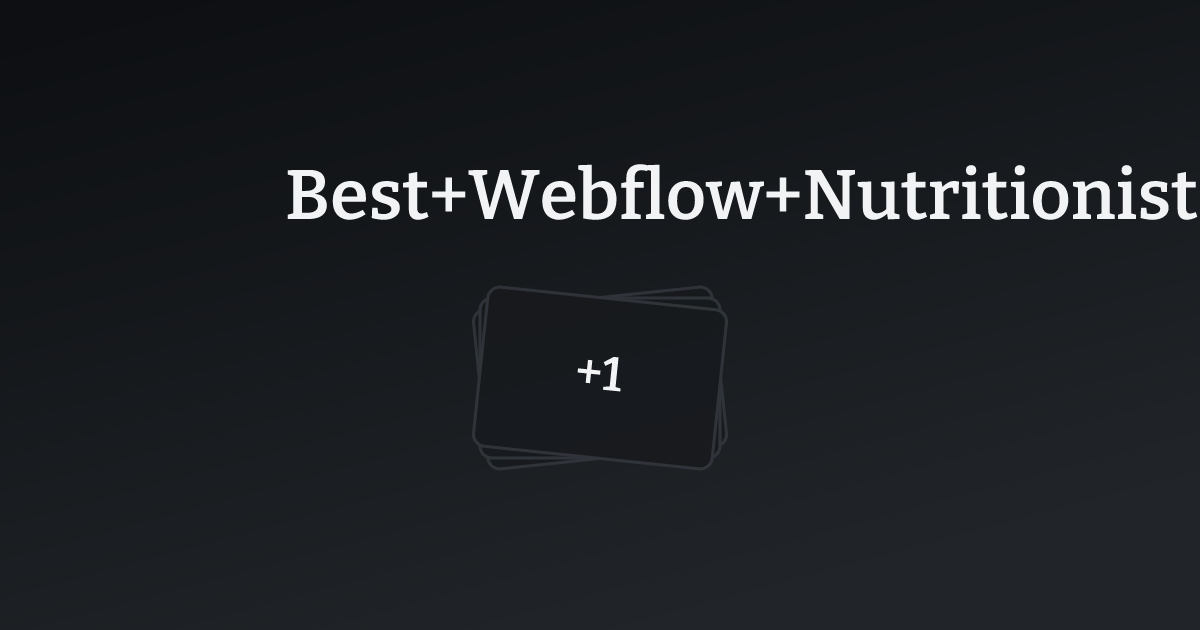 Best Webflow Nutritionist Websites with count