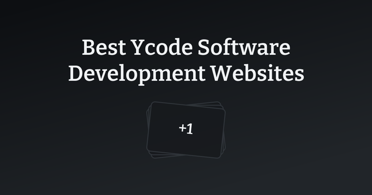 Best Ycode Software Development Websites with count