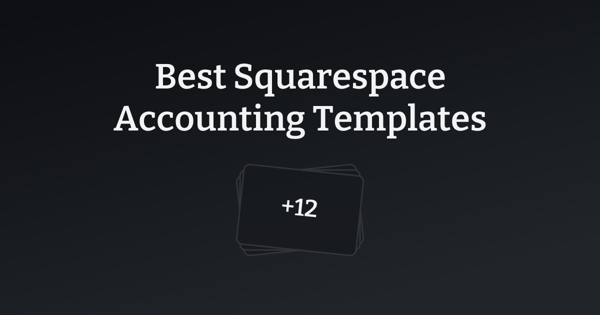 Best Squarespace Accounting Templates with count